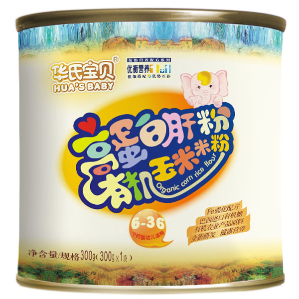 華氏寶貝高蛋白肝粉有機玉米米粉聽裝