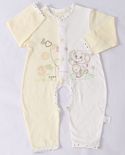 摩可拿黃色可愛小象連體衣