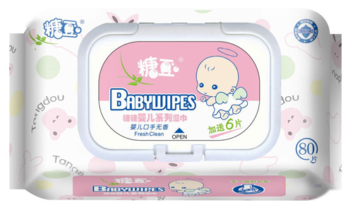 糖豆糖糖嬰兒手口80片無香濕巾