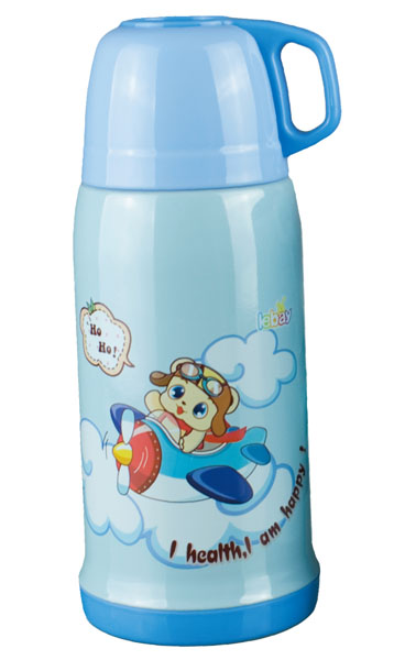 樂蓓藍(lán)色光面卡通保溫杯