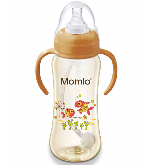 苗苗樂(lè)標(biāo)口弧形PPS奶瓶300ML