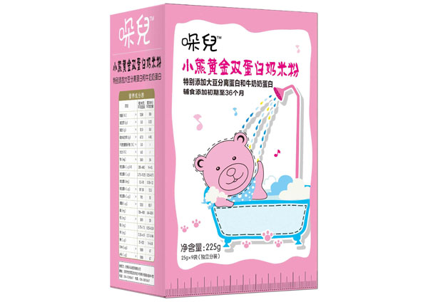 哚兒嬰幼兒小熊黃金雙蛋白奶米粉