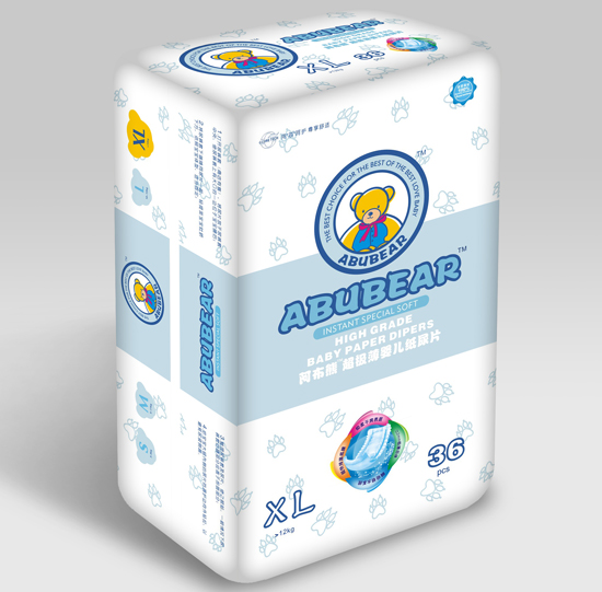 阿布熊超級(jí)薄嬰兒紙尿片XL碼36片