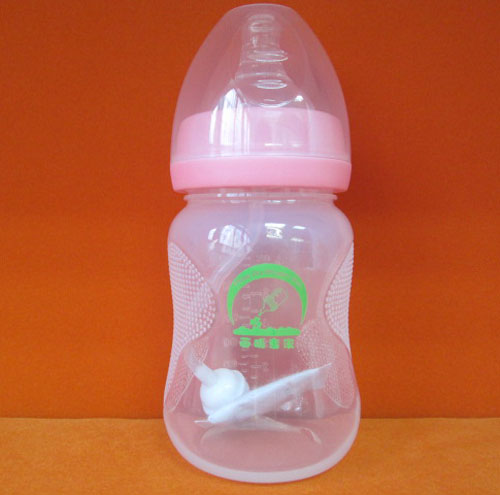 苗哺專家6安寬口自動(dòng)吸管磨砂手感PP奶瓶