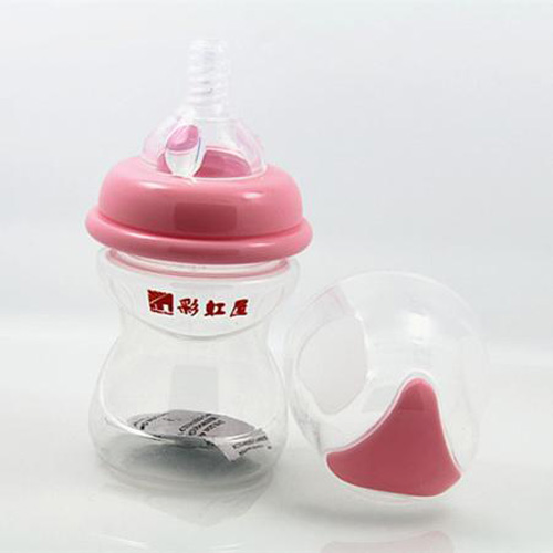 彩虹屋PP寬口徑手捏奶瓶120ML粉色