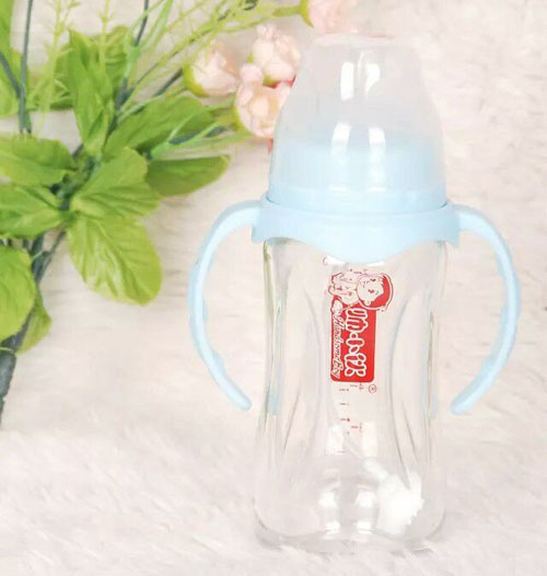 帥小伙抗摔鈦金玻璃奶瓶240ml藍色