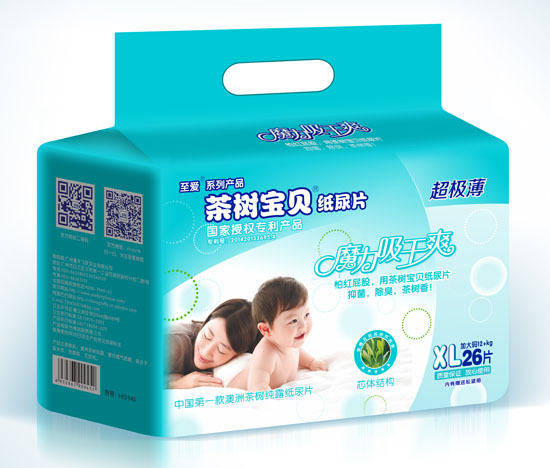 至愛茶樹寶貝純露紙尿片XL碼26片