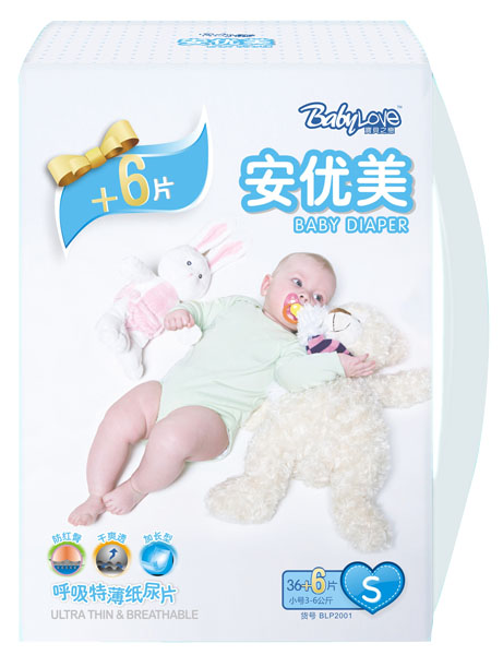 寶貝之戀呼吸特薄紙尿片S36+6片