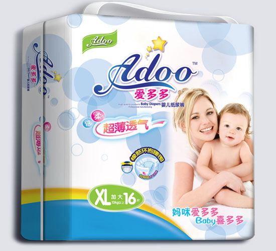 愛(ài)多多超薄透氣嬰兒紙尿褲XL碼16片