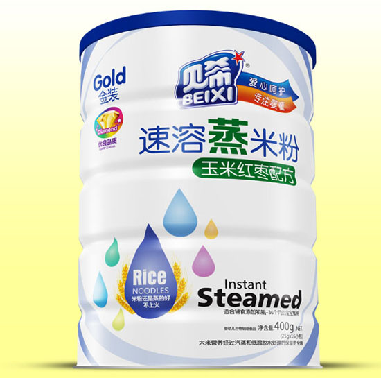 貝希玉米紅棗速溶蒸米粉鐵聽(tīng)