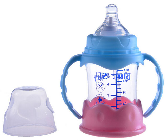 富嬰坊防爆玻璃奶瓶150ML紅藍(lán)