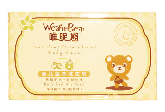 唯昵熊嬰兒草本洗衣皂200g