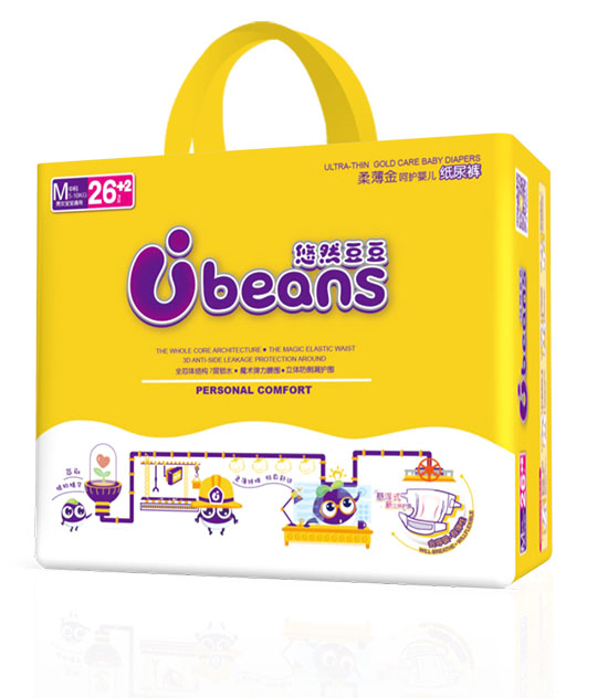 悠然豆豆全芯體柔薄金呵護(hù)嬰兒紙尿褲M28片