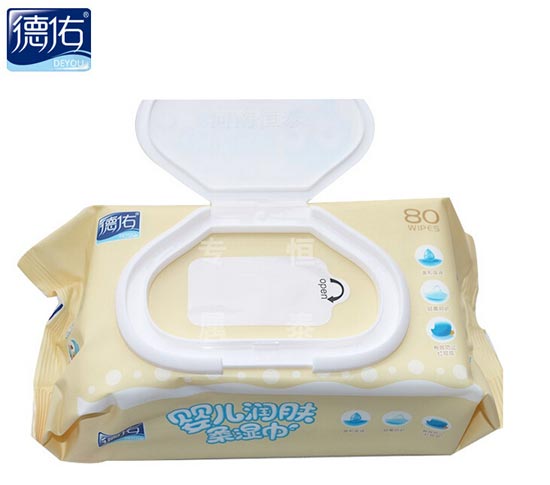 德佑?jì)雰簼櫮w柔濕巾80抽