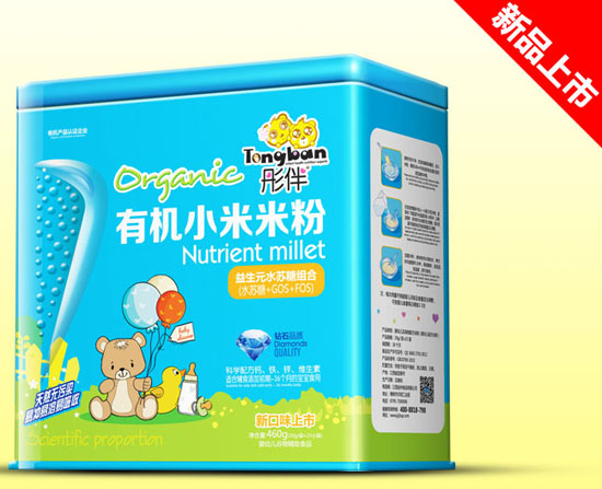 彤伴益生元水蘇糖組合有機(jī)小米米粉鐵聽(tīng)