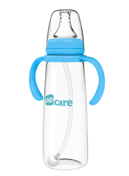 伊斯卡爾240mlPP自動標(biāo)準(zhǔn)口徑奶瓶(藍(lán))