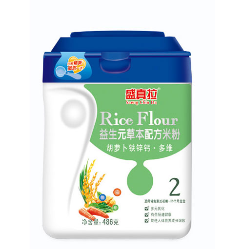 盛真拉益生元草本配方胡蘿卜鐵鋅鈣多維米粉(罐)