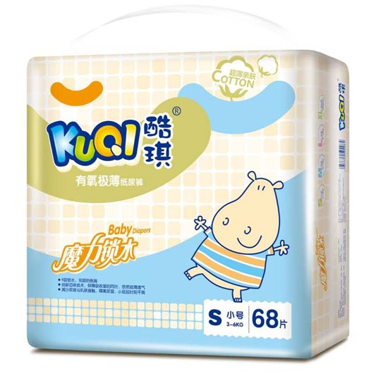 酷琪有氧極薄紙尿褲S68片