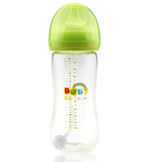 欣苗新升級(jí)蘑菇頭PA奶瓶330ml綠色