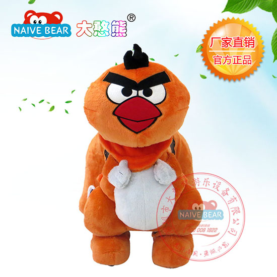 大憨熊憤怒的小鳥人偶型毛絨車