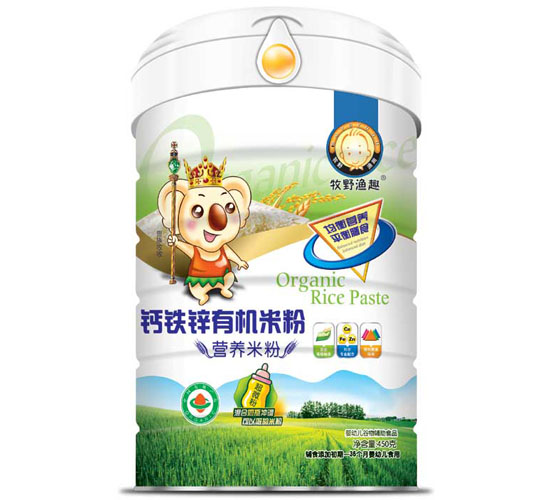 牧野漁趣鈣鐵鋅有機(jī)米粉聽裝