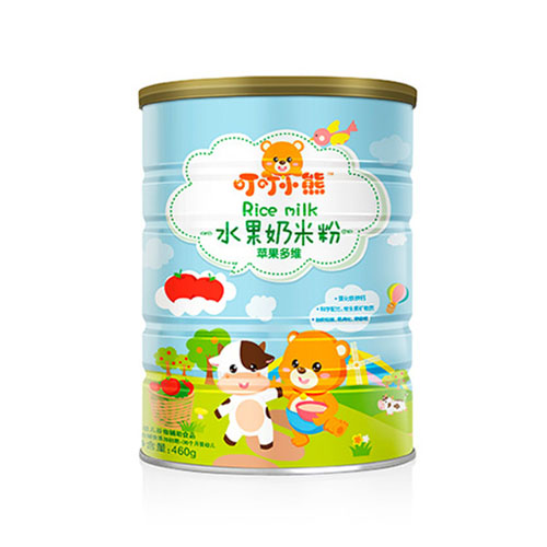 叮叮小熊水果奶米粉罐裝-蘋果多維