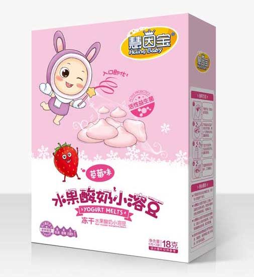 慧因寶草莓味水果酸奶小溶豆