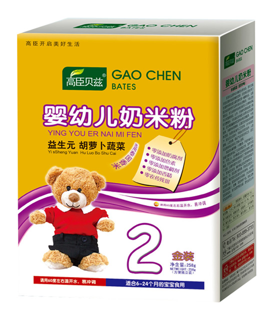 高臣貝茲益生元 胡蘿卜蔬菜 2段奶米粉