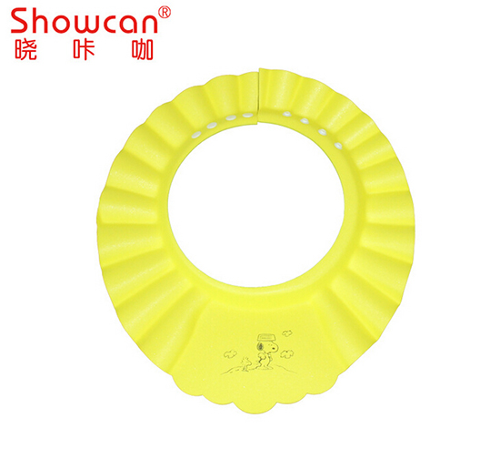 加厚嬰兒高彈可調(diào)節(jié)EVA洗澡帽黃