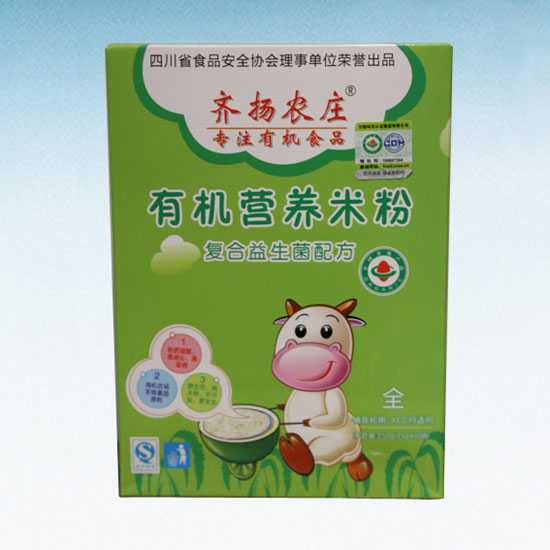 齊揚(yáng)農(nóng)莊有機(jī)營養(yǎng)米粉(復(fù)合益生菌配方)盒裝