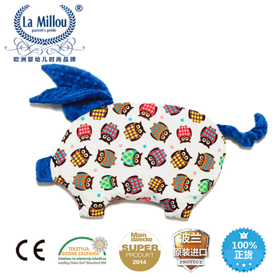 拉米洛華麗貓頭鷹小豬枕加勒比海藍(lán)