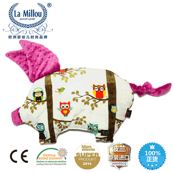 拉米洛樹屋貓頭鷹小豬枕粉嫩糖果綠