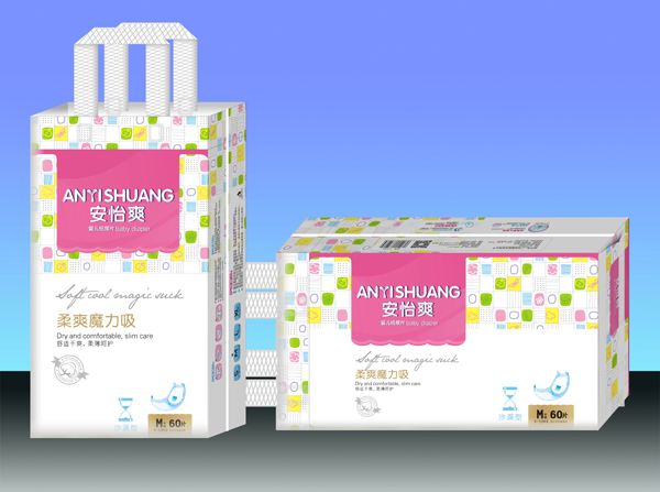 安怡爽沙漏型紙尿片粉色M