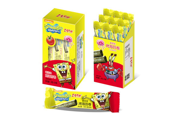 香當可口海綿寶寶系列-番茄味烤海苔卷盒裝