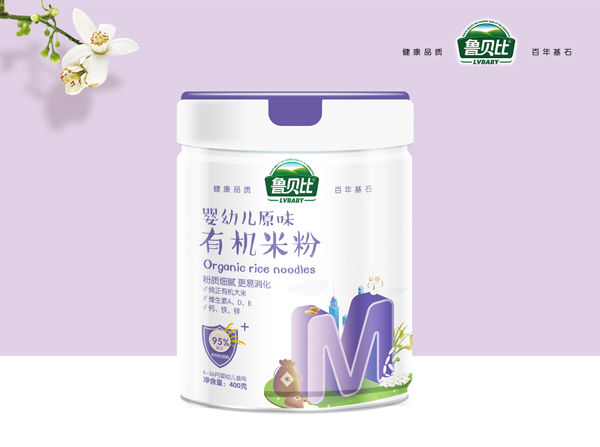 魯貝比嬰幼兒原味有機米粉 聽裝