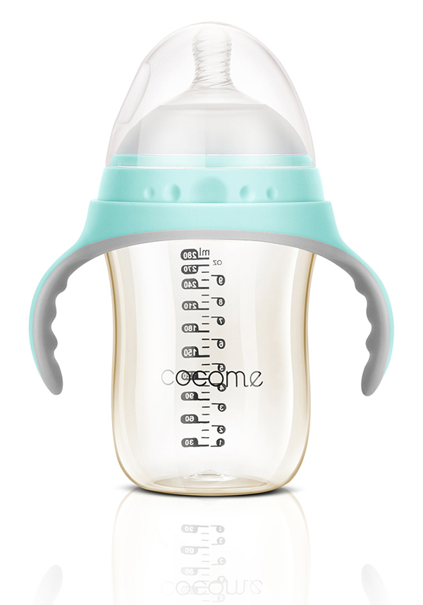 可可萌悅享PPSU奶瓶粉色 280ml 藍(lán)色