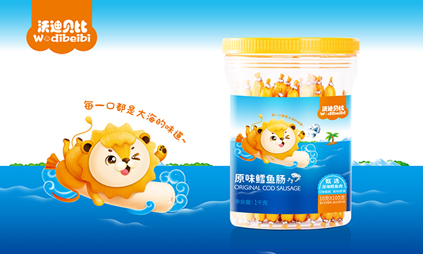 沃迪貝比原味鱈魚腸1kg