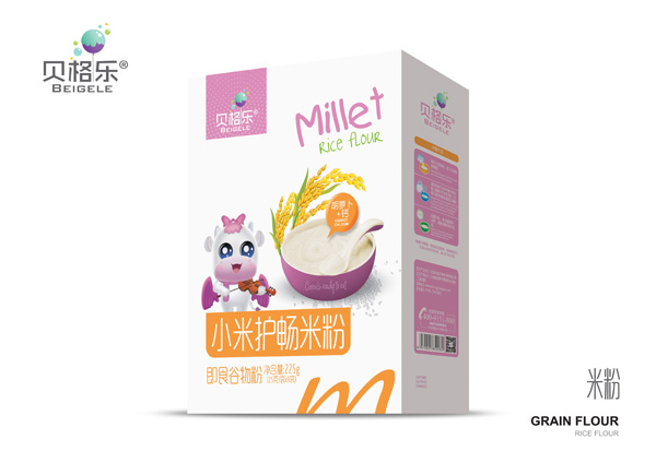 貝格樂(lè)小米護(hù)暢米粉-胡蘿卜+鈣 盒裝