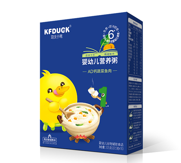 功夫小鴨嬰幼兒營(yíng)養(yǎng)粥-AD鈣蔬菜魚(yú)肉