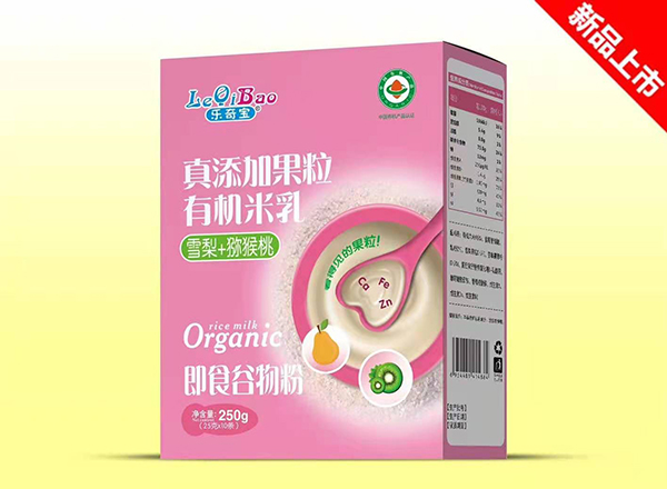 樂奇寶真添加果粒有機米乳盒裝 雪梨+獼猴桃