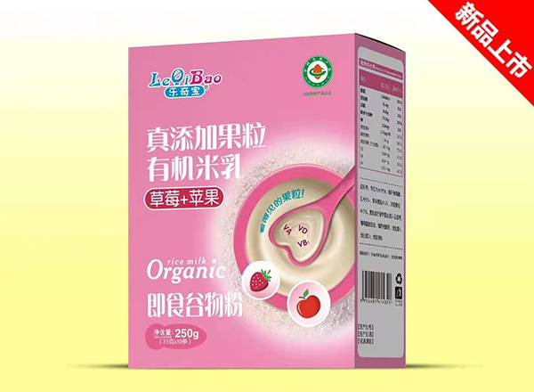 樂奇寶真添加果粒有機米乳盒裝 草莓+蘋果