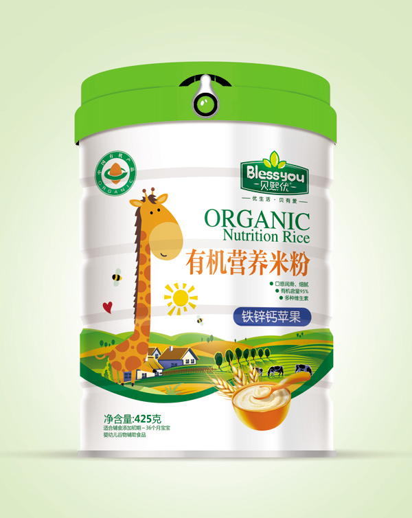 貝熙優(yōu)一標(biāo)一碼有機(jī)米粉425克聽(tīng)裝(鐵鋅鈣蘋(píng)果).jpg
