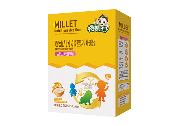 櫻桃王子?jì)胗變盒∶谞I養(yǎng)米粉 益生元護(hù)暢 盒裝