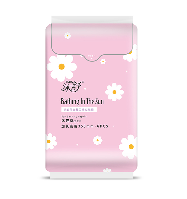 沐舒沐光棉衛(wèi)生巾 加長夜用350mm 6片