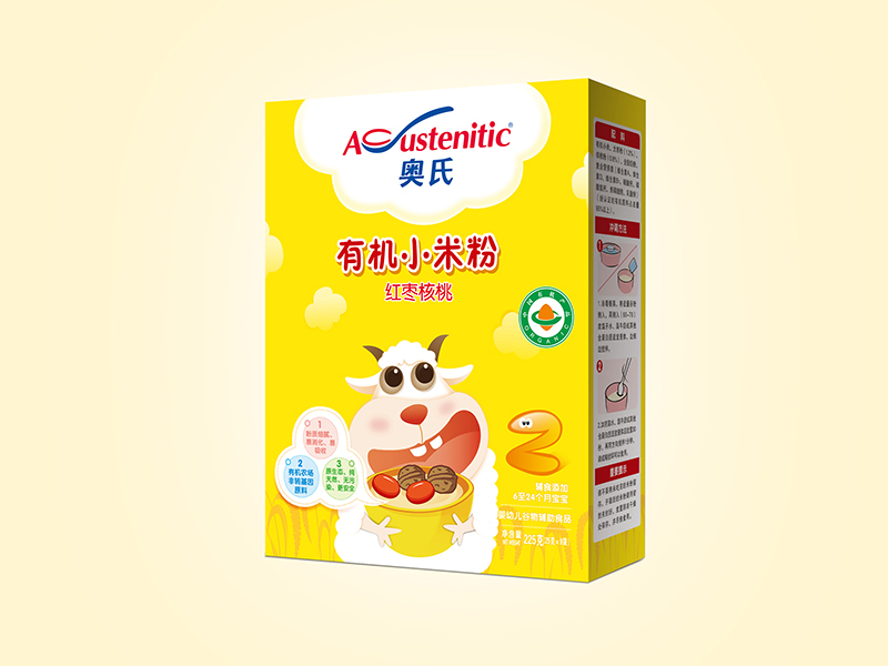 奧氏紅棗核桃有機小米粉 225克盒裝
