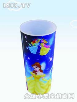 黃色公主直身水杯