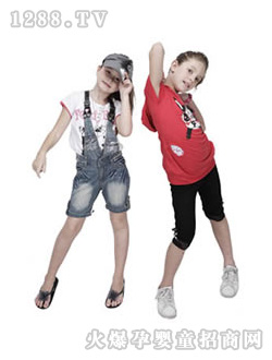 托尼艾米女童夏裝套裝