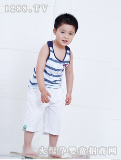托尼艾米男童無(wú)袖夏夏季套裝