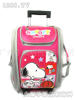 中威粉色史努比學(xué)生書(shū)包