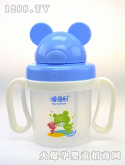 愛得利造型吸管學飲杯藍色